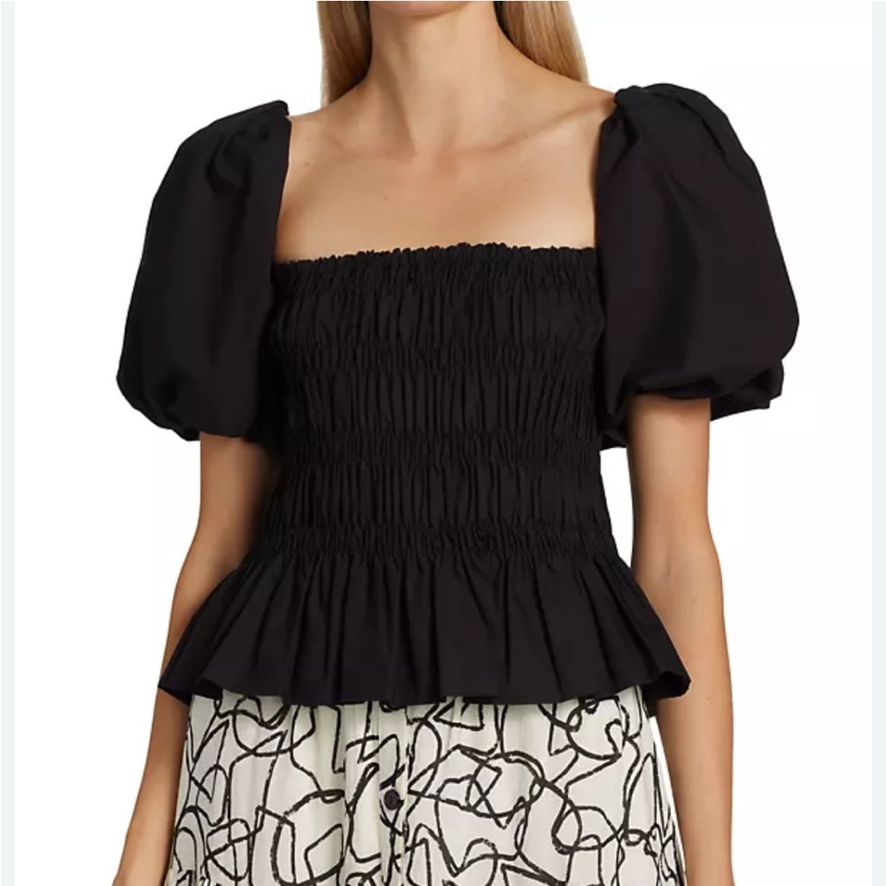 NWT ASTR The Label Savina Puff-Sleeve Top